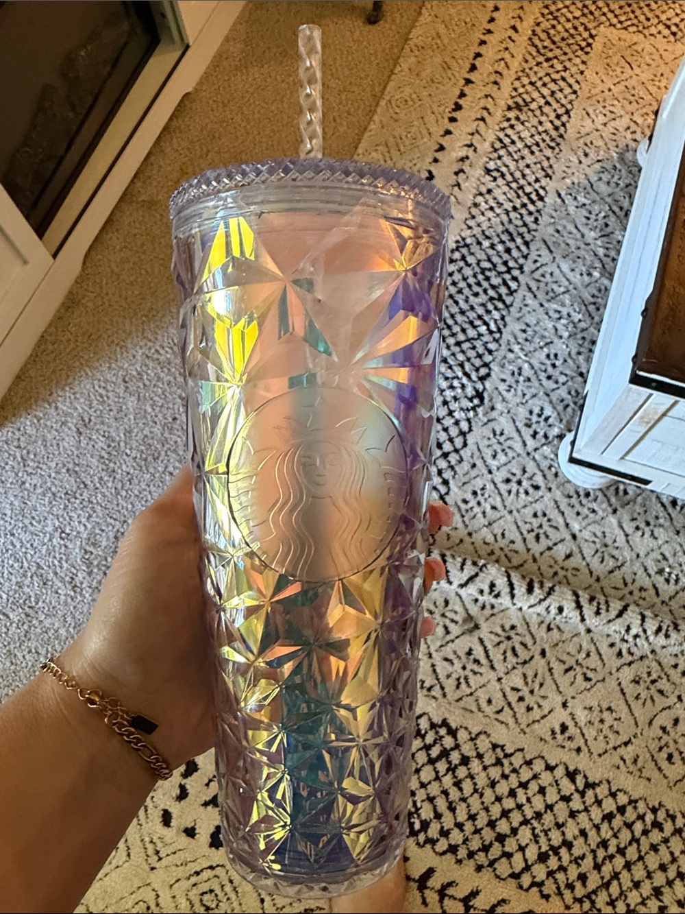 Starbucks Iridescent Diamond Tumbler - Purple & Gold Hues